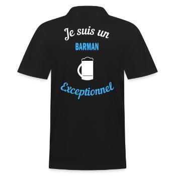 Je suis un Exceptionnel barman - Polo Homme - noir - Dos - Kai (181cm)