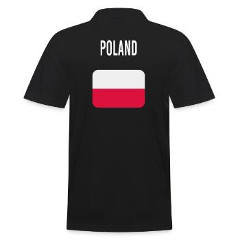 Polen FLAGGE - Männer Poloshirt - Schwarz - Hinten - Kai (181cm)