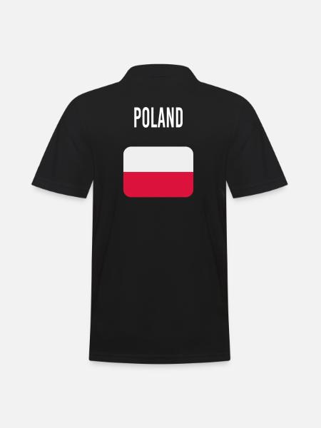 Pologne FLAG - Polo Homme - noir