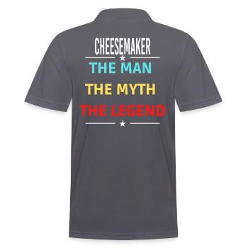 Der Mann Der Mythos Die Legende KÄSER - Männer Poloshirt - Anthrazit - Hinten - Nico (186cm)