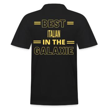 Best Ever IN THE GALAXIE ITALIENISCH - Männer Poloshirt - Schwarz - Hinten - Kai (181cm)