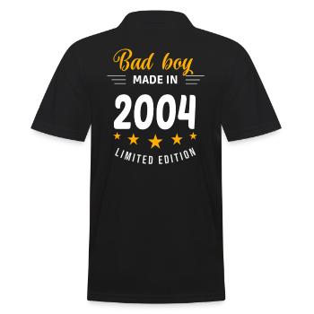 Bad Boy aus dem Jahr 2004 - Männer Poloshirt - Schwarz - Hinten - Kai (181cm)