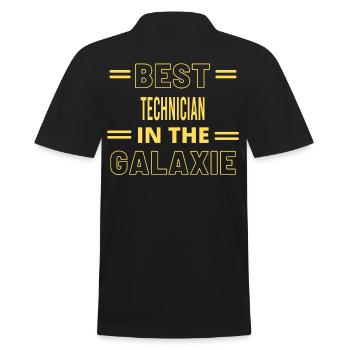 Meilleur technicien de tous les temps dans la galaxie - Polo Homme - noir - Dos - Kai (181cm)