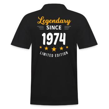 Legendary since 1974 - Men's Polo Shirt - black - Back - Kai (181cm)