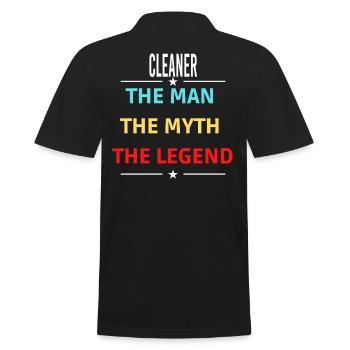 L’homme Le mythe La légende CLEANER - Polo Homme - noir - Dos - Kai (181cm)