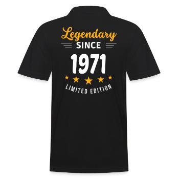 Legendary since 1971 - Men's Polo Shirt - black - Back - Kai (181cm)