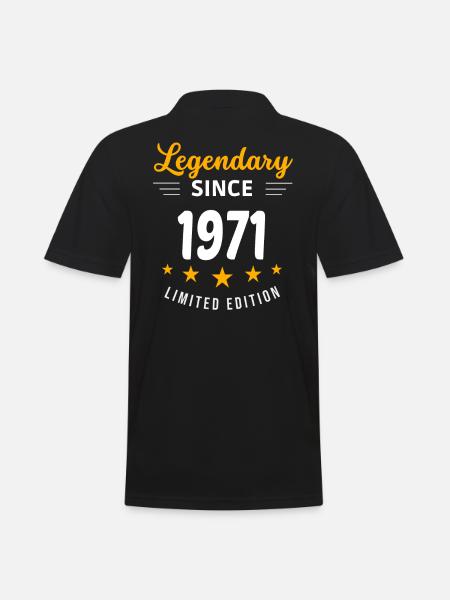 Legendary since 1971 - Men's Polo Shirt - black
