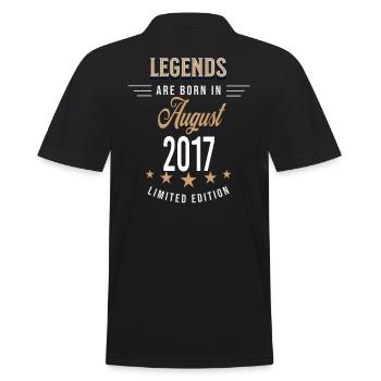 Les légendes sont nées en août 2017 - Polo Homme - noir - Dos - Kai (181cm)