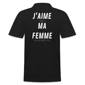 J'AIME MA FEMME foot - Polo Homme - noir - Dos - Kai (181cm)
