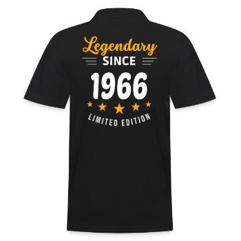 Legendary since 1966 - Men's Polo Shirt - black - Back - Kai (181cm)
