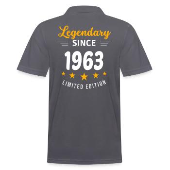 Legendär seit 1963 - Männer Poloshirt - Anthrazit - Hinten - Nico (186cm)