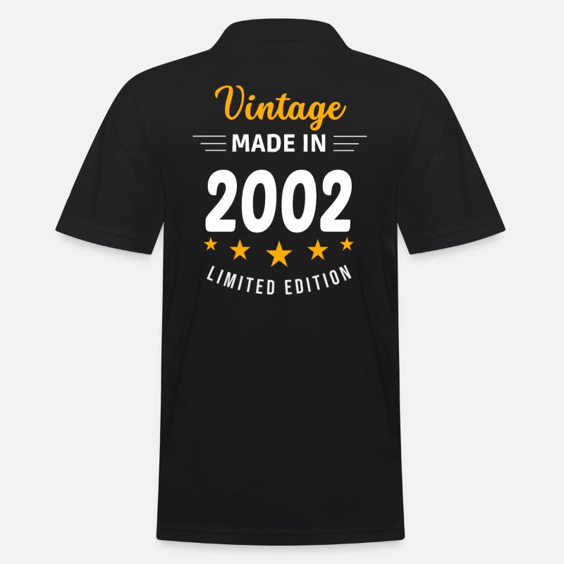 Millésime fabriqué en 2002 - Polo Homme - noir