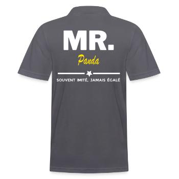 MR. souvent imité, jamais égalé Panda - Polo Homme - charbon - Dos - Nico (186cm)