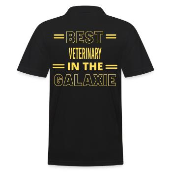 Best Ever IN THE GALAXIE VETERINARY - Men's Polo Shirt - black - Back - Kai (181cm)