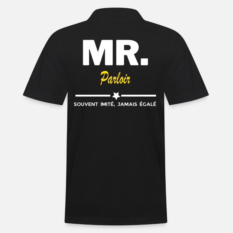 MR. souvent imité, jamais égalé Parloir - Polo Homme - noir