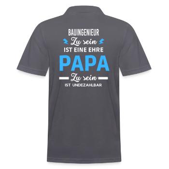Zu ist eine ehre Papa ist undezahlbar Bauingenieur - Männer Poloshirt - Anthrazit - Hinten - Nico (186cm)