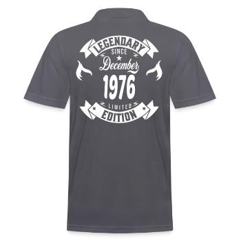 Legendary since december 1976 - Men's Polo Shirt - charcoal grey - Back - Nico (186cm)