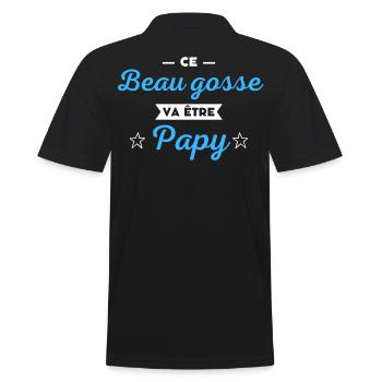 Ce beau gosse va être papy - Polo Homme - noir - Dos - Kai (181cm)