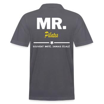 MR. souvent imité, jamais égalé Pilates - Polo Homme - charbon - Dos - Nico (186cm)