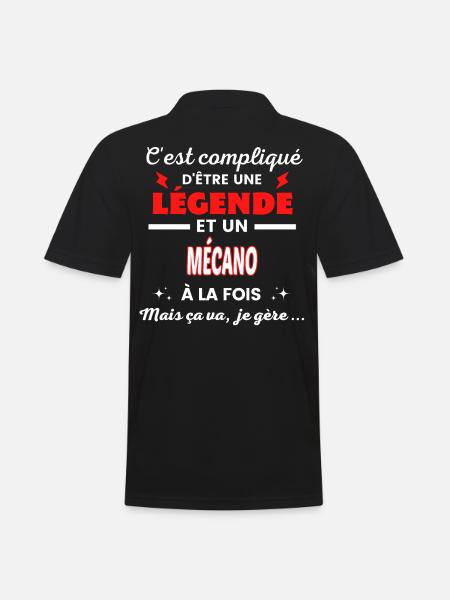 C'est compliqué phrase drôle MÉCANO - Polo Homme - noir
