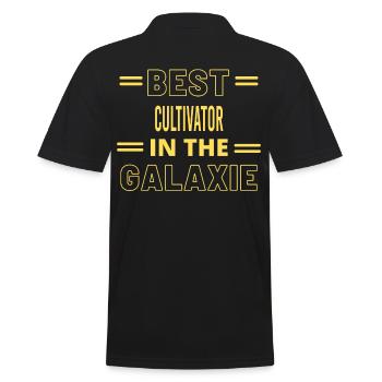 Best Ever IN THE GALAXIE CULTIVATOR - Men's Polo Shirt - black - Back - Kai (181cm)