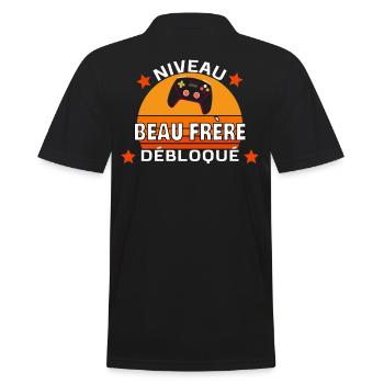 niveau débloqué Beau frère - Polo Homme - noir - Dos - Kai (181cm)