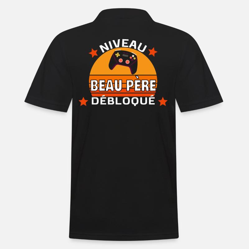 niveau débloqué Beau père - Polo Homme - noir