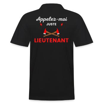 Appelez-moi lieutenant pompier - Polo Homme - noir - Dos - Kai (181cm)