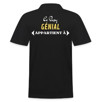 AJOUTEZ PRÉNOMS CE PAPY GÉNIAL APPARTIENT À - Polo Homme - noir - Dos - Kai (181cm)