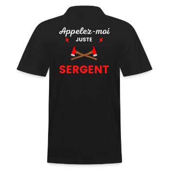 Appelez-moi sergent pompier - Polo Homme - noir - Dos - Kai (181cm)