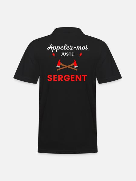 Appelez-moi sergent pompier - Polo Homme - noir