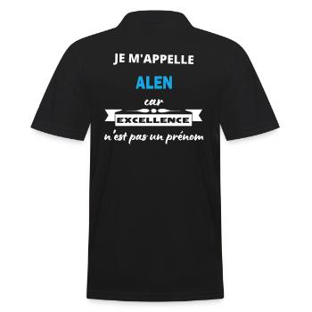 Je m'appelle excellence Alen - Polo Homme - noir - Dos - Kai (181cm)
