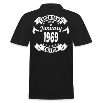 Légendaire depuis janvier 1969 - Polo Homme - noir - Dos - Kai (181cm)
