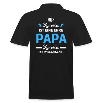Zu sein ist eine ehre Papa ist undezahlbar Koch - Männer Poloshirt - Schwarz - Hinten - Kai (181cm)