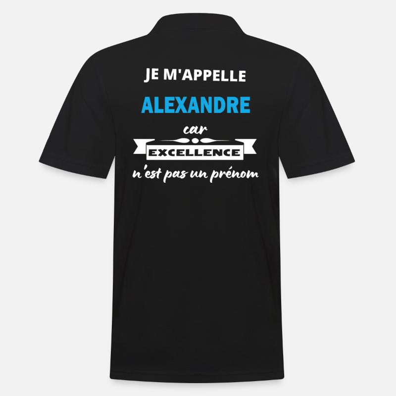 Je m'appelle excellence Alexandre - Polo Homme - noir