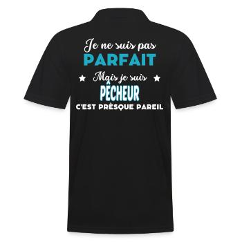 je ne suis pas parfait humour PÊCHEUR - Polo Homme - noir - Dos - Kai (181cm)