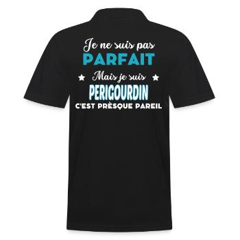 je ne suis pas parfait humour PERIGOURDIN - Polo Homme - noir - Dos - Kai (181cm)