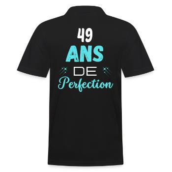 âge de la perfection cadeau humoristique 49 ans - Polo Homme - noir - Dos - Kai (181cm)