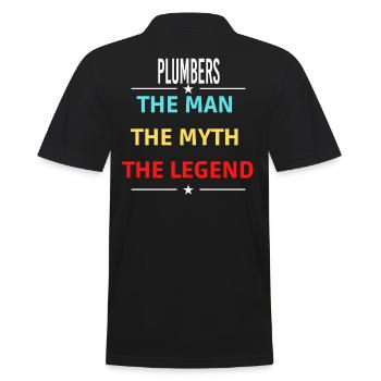 L’homme Le mythe La légende PLUMBERS - Polo Homme - noir - Dos - Kai (181cm)
