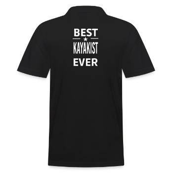 Der beste KAYAKIST aller Zeiten - Männer Poloshirt - Schwarz - Hinten - Kai (181cm)