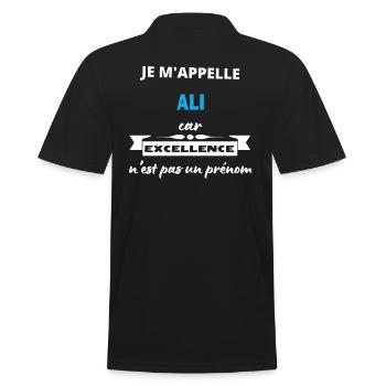 Je m'appelle excellence Ali - Polo Homme - noir - Dos - Kai (181cm)
