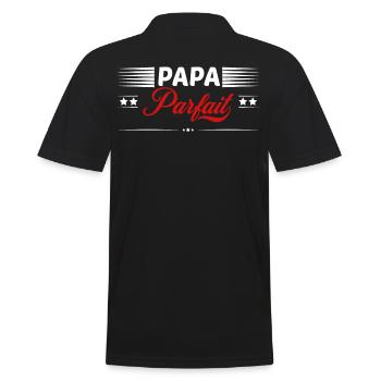 Papa parfait - Polo Homme - noir - Dos - Kai (181cm)