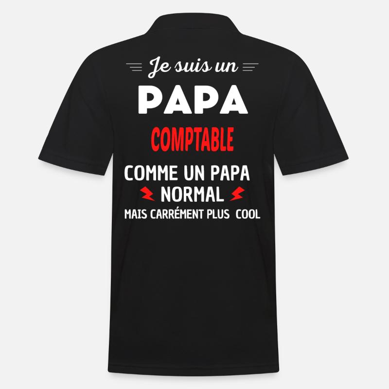 Je suis un PAPA COMPTABLE - Polo Homme - noir