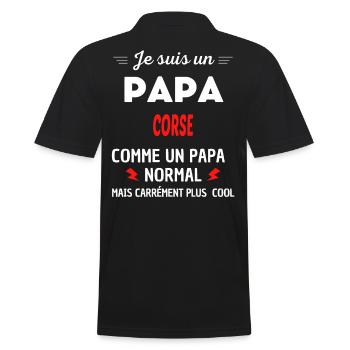 Je suis un PAPA CORSE - Polo Homme - noir - Dos - Kai (181cm)