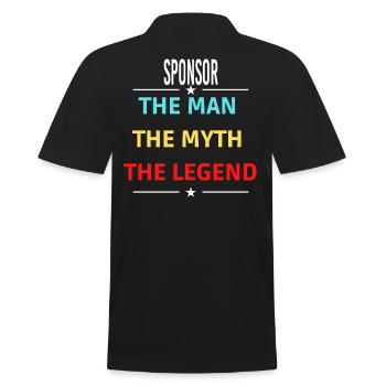 The Man The Myth The Legend SPONSOR - Men's Polo Shirt - black - Back - Kai (181cm)