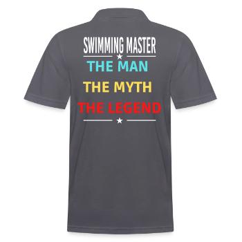 L’homme Le mythe La légende MAÎTRE DE NATATION - Polo Homme - charbon - Dos - Nico (186cm)