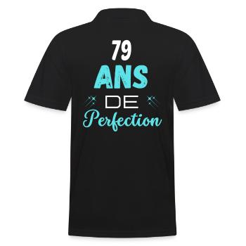 âge de la perfection cadeau humoristique 79 ans - Polo Homme - noir - Dos - Kai (181cm)