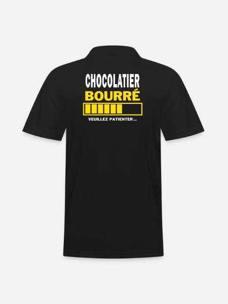 CHOCOLATIER bourré HUMOUR - Polo Homme - noir