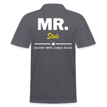 MR. souvent imité, jamais égalé Stade - Polo Homme - charbon - Dos - Nico (186cm)
