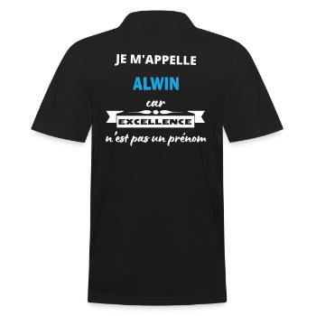 Je m'appelle excellence Alwin - Polo Homme - noir - Dos - Kai (181cm)